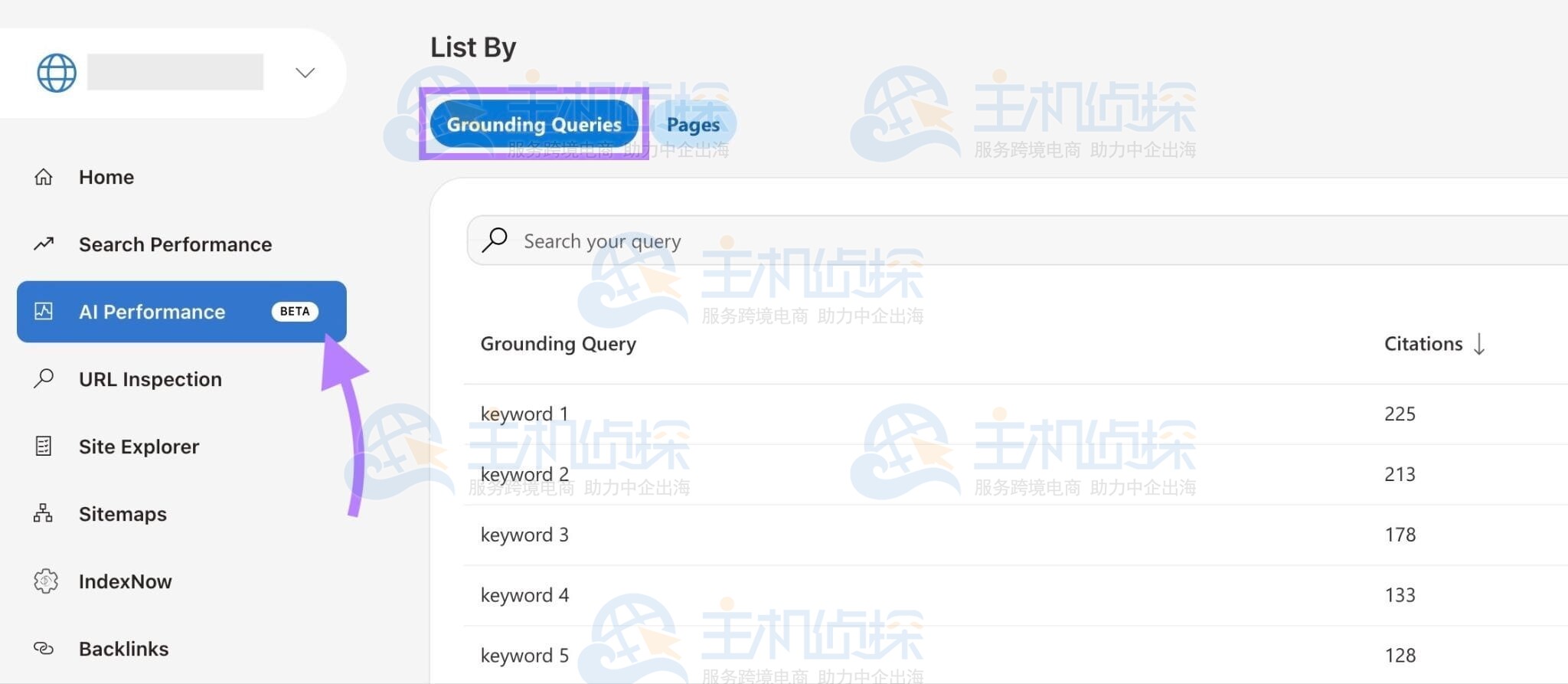 Bing Webmaster AI Performance