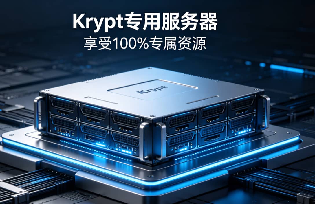 Krypt专用服务器享受100%专属资源