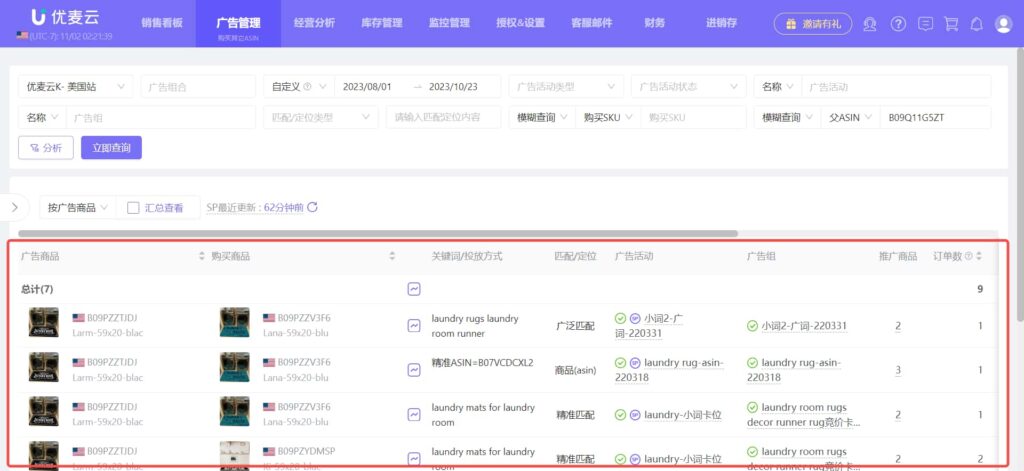 购买商品信息