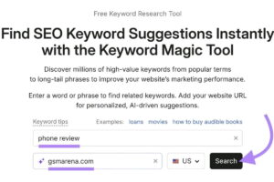 Semrush Keyword Magic Tool