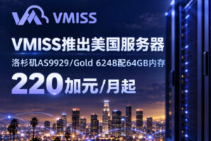 VMISS推出美国服务器 新品8折220加元/月起