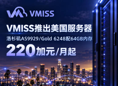 VMISS推出美国服务器 新品8折220加元/月起