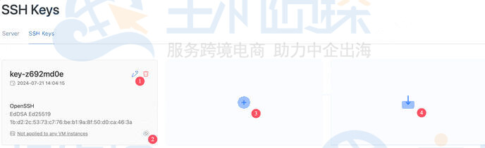 添加密钥后的 SSH 密钥库