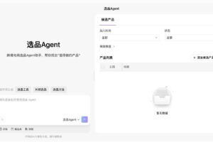 选品 Agent 输入区
