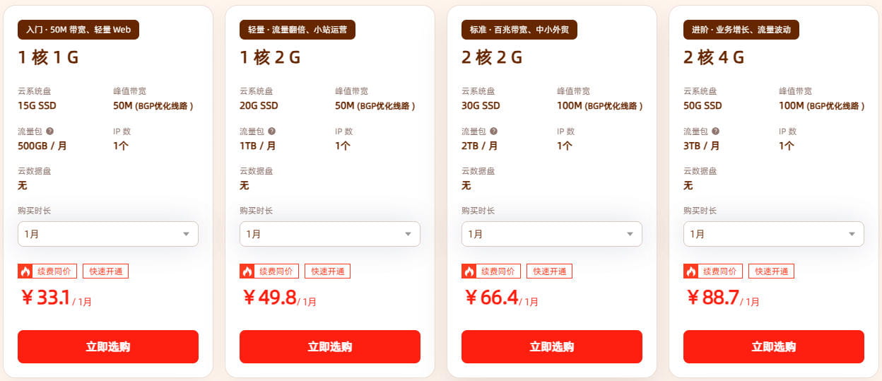 特色云服务器专区